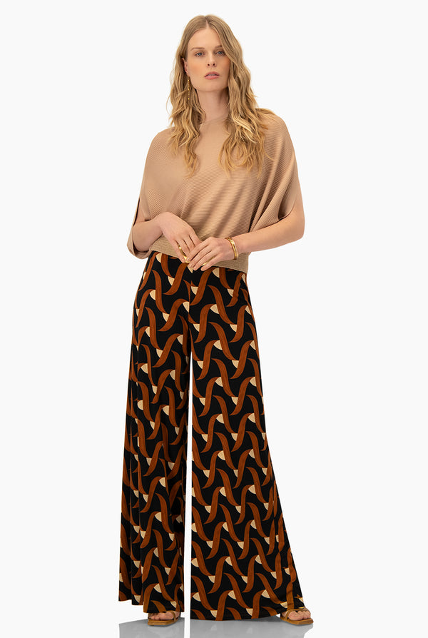 Pantalon amplio con pinzas