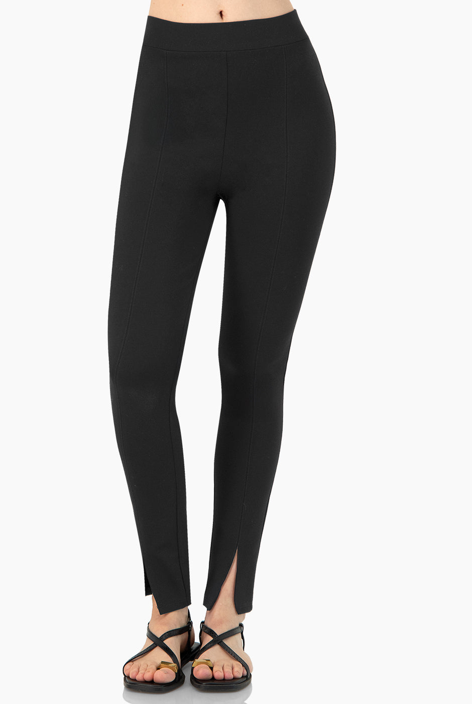 Legging negro con aberturas en los tobillos