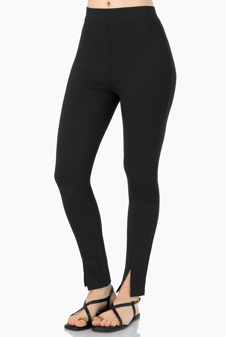 Legging negro con aberturas en los tobillos