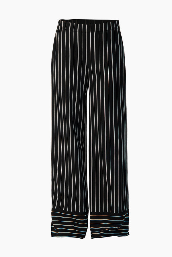 Pantalon a rayas pierna amplia