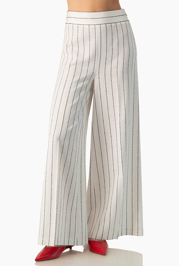 Pantalon amplio de rayas