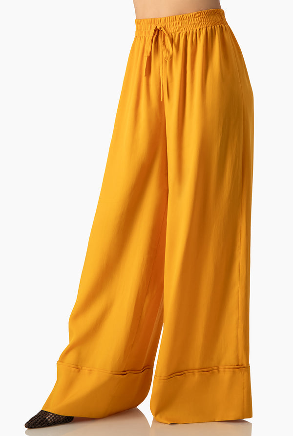 Pantalon pierna amplia naranja