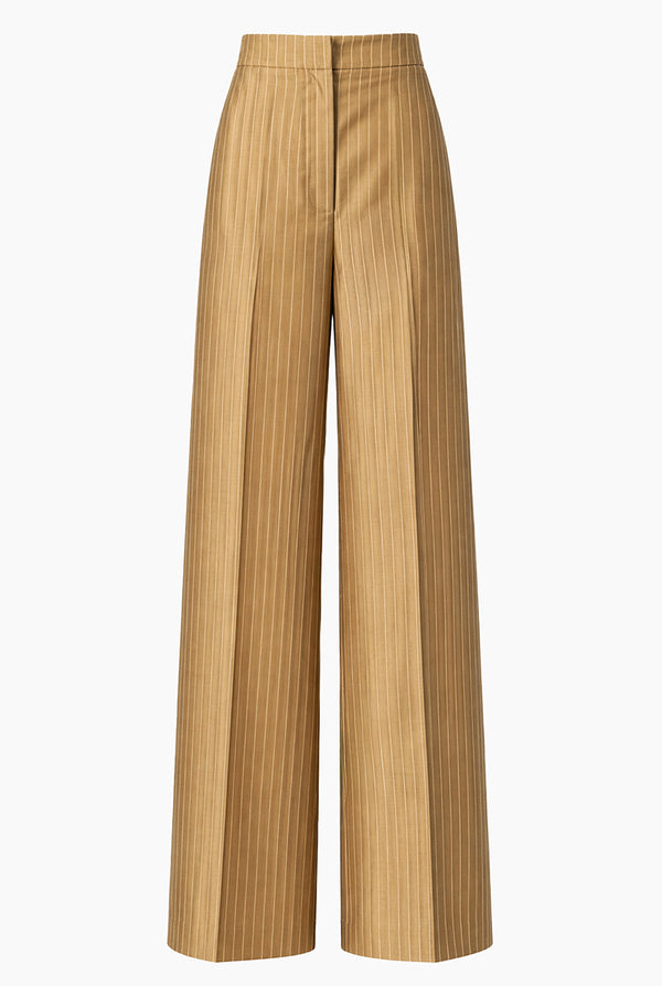 Pantalon rayado de pierna ancha