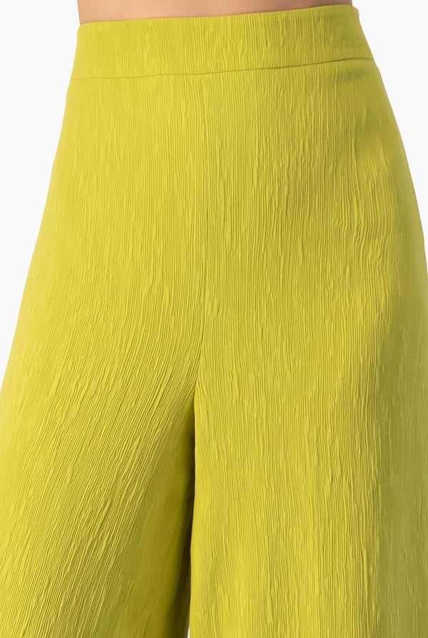 Pantalon amplio verde con pinzas