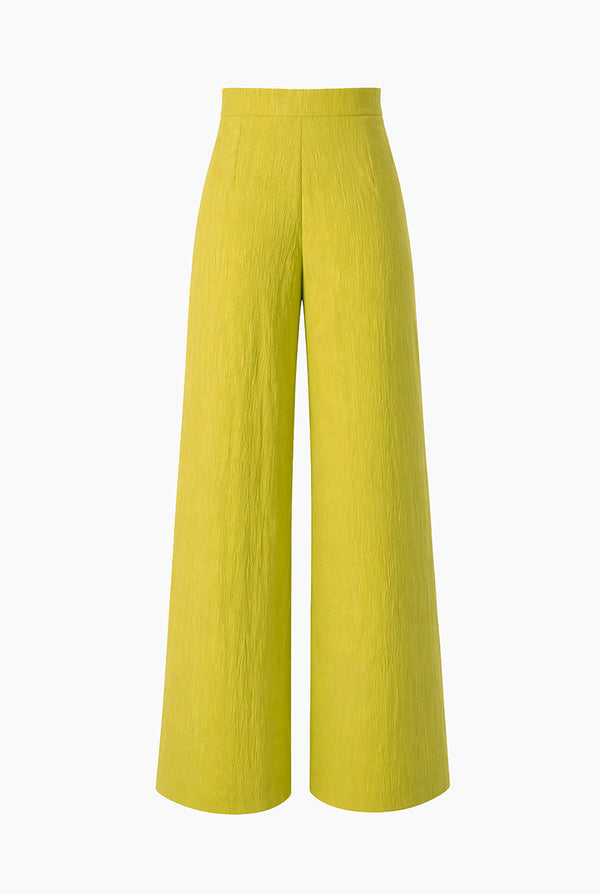 Pantalon amplio verde con pinzas