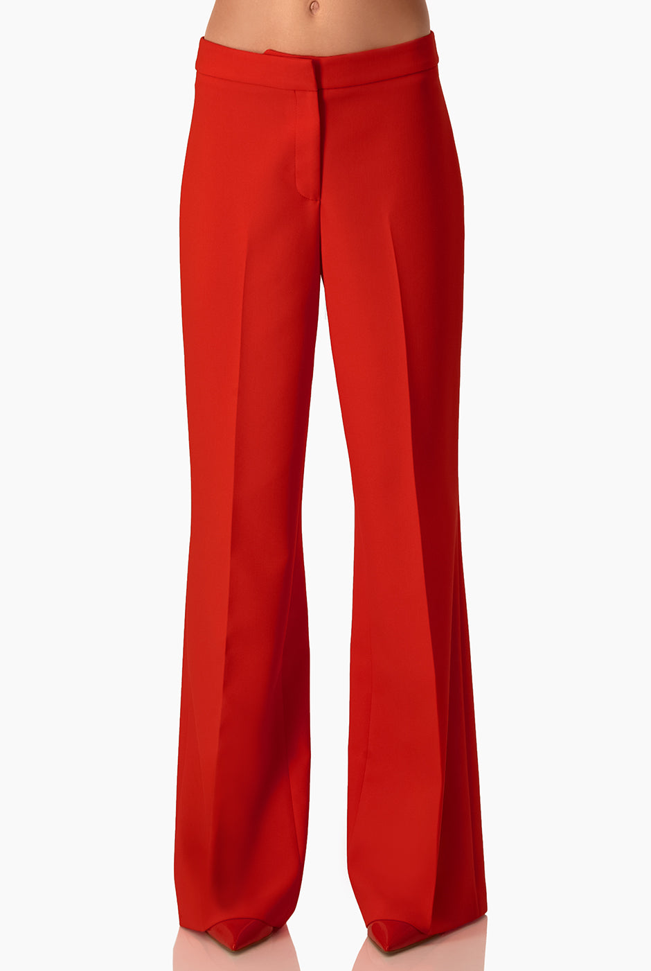 Pantalón recto rojo sastreado Ivonne