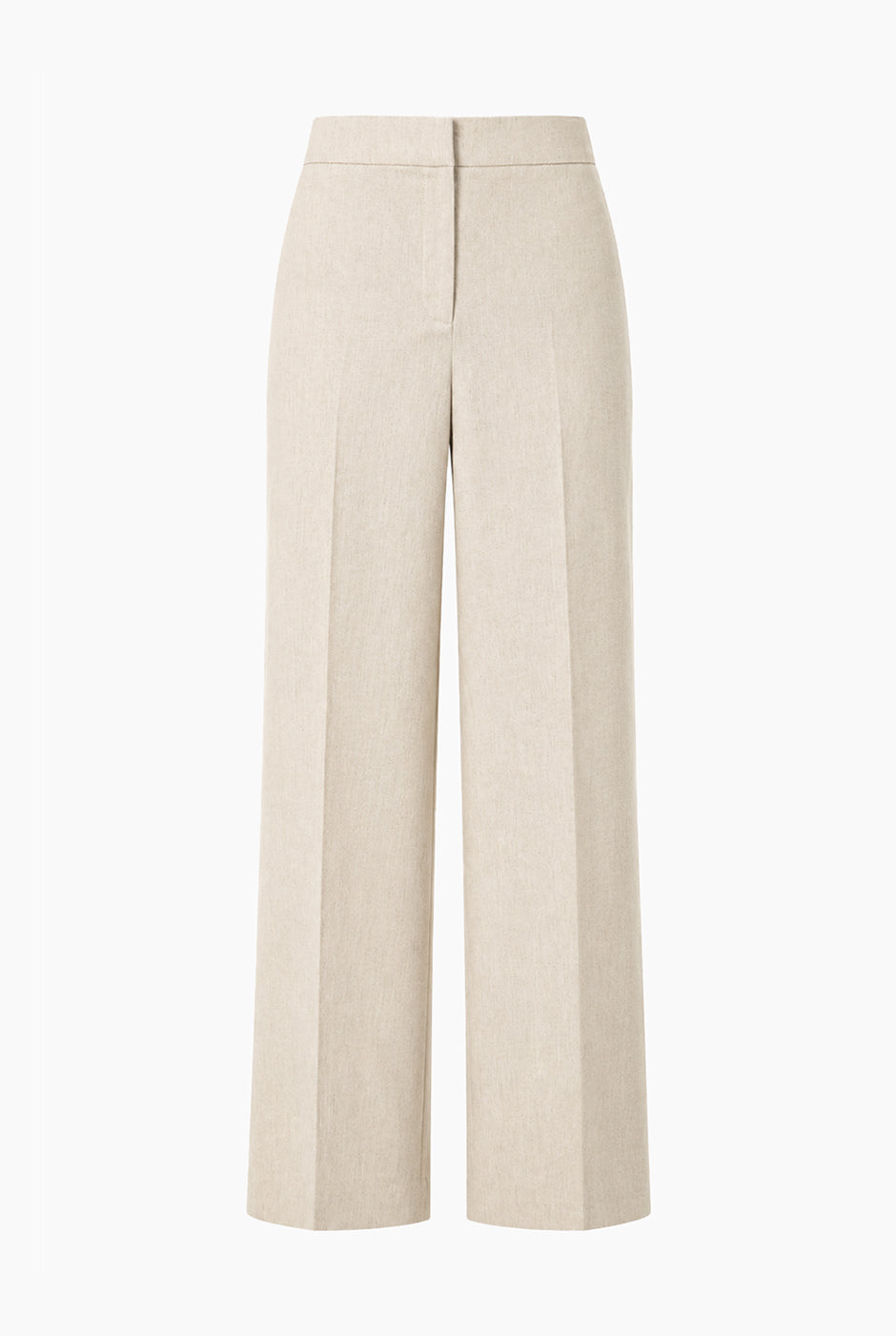 Pantalón recto Ivonne beige con bolsillos y cierre oculto