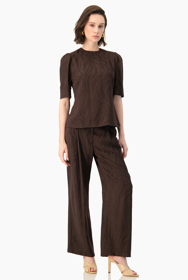 Pantalon Ivonne liso cafe