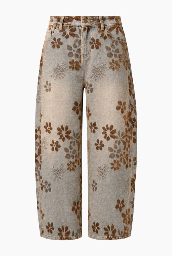 Jeans Ivonne denim floral