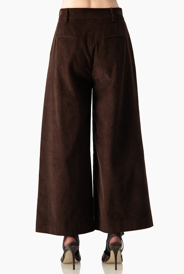 Pantalon Ivonne amplio cafe