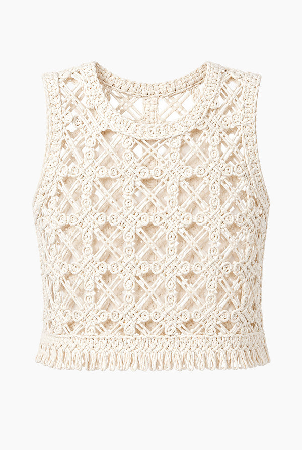 Vest Knitted Macramé