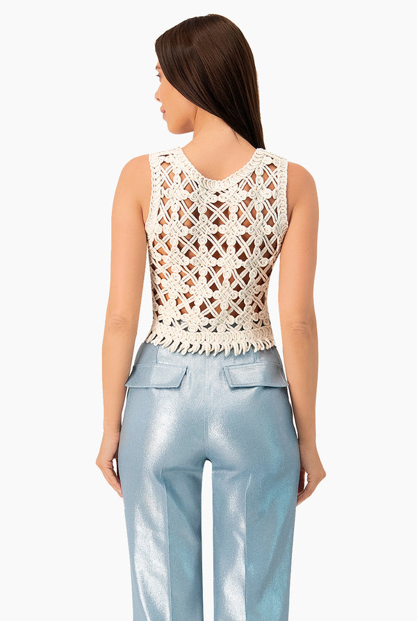 Vest Knitted Macramé