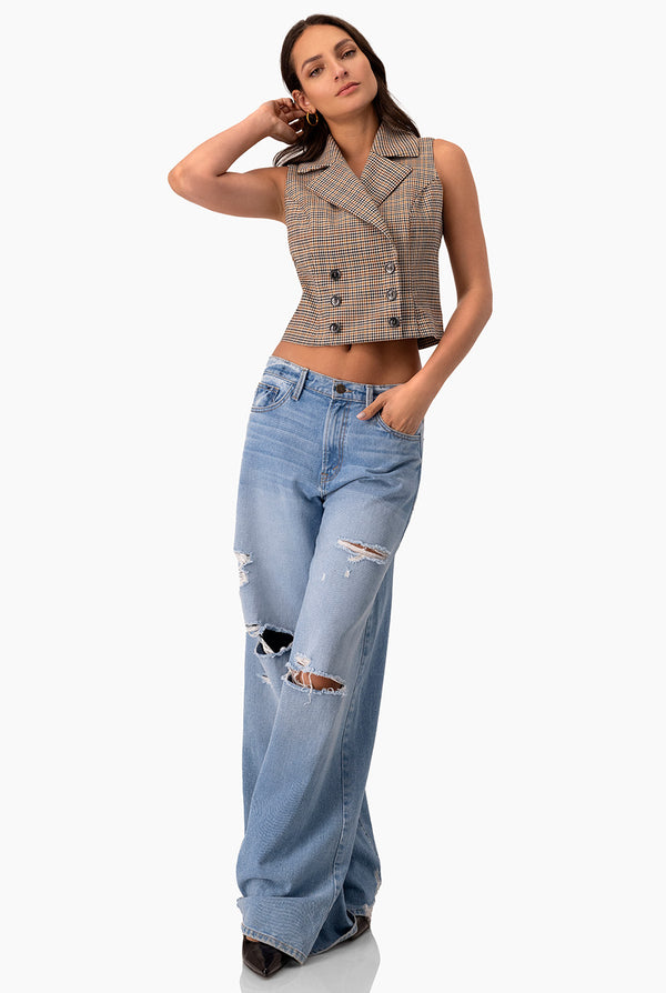 Chaleco corto con botones