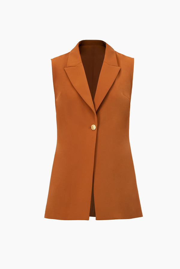 Chaleco sastreado de un boton