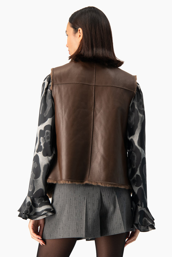 Chaleco Chocolate Reversible