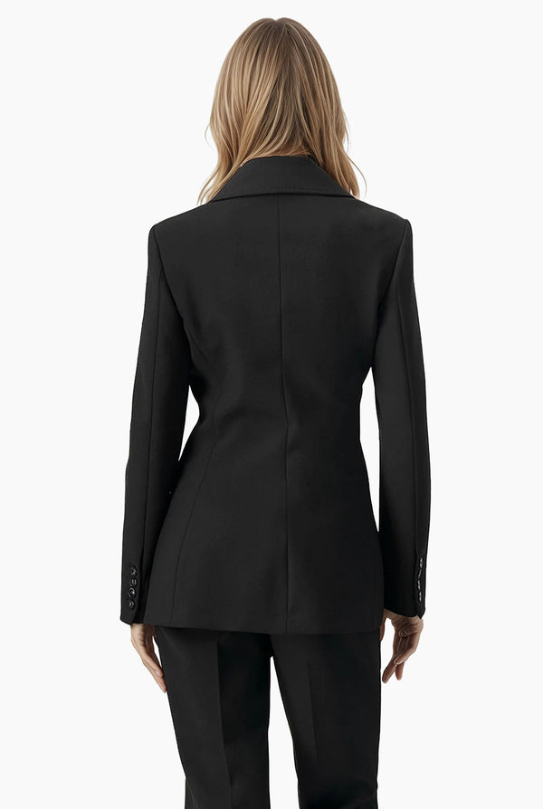 Saco sastreado negro cruzado