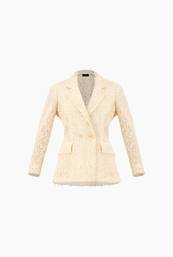 Saco tejido con doble boton