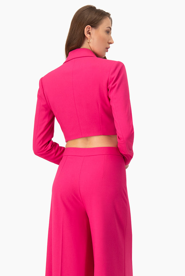 Saco corto de un boton frontal