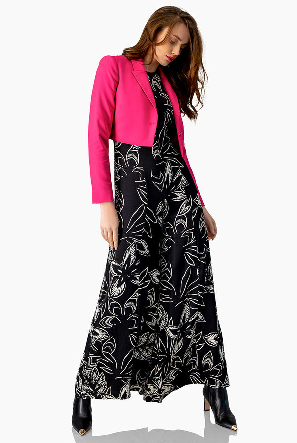 Saco corto de un boton frontal