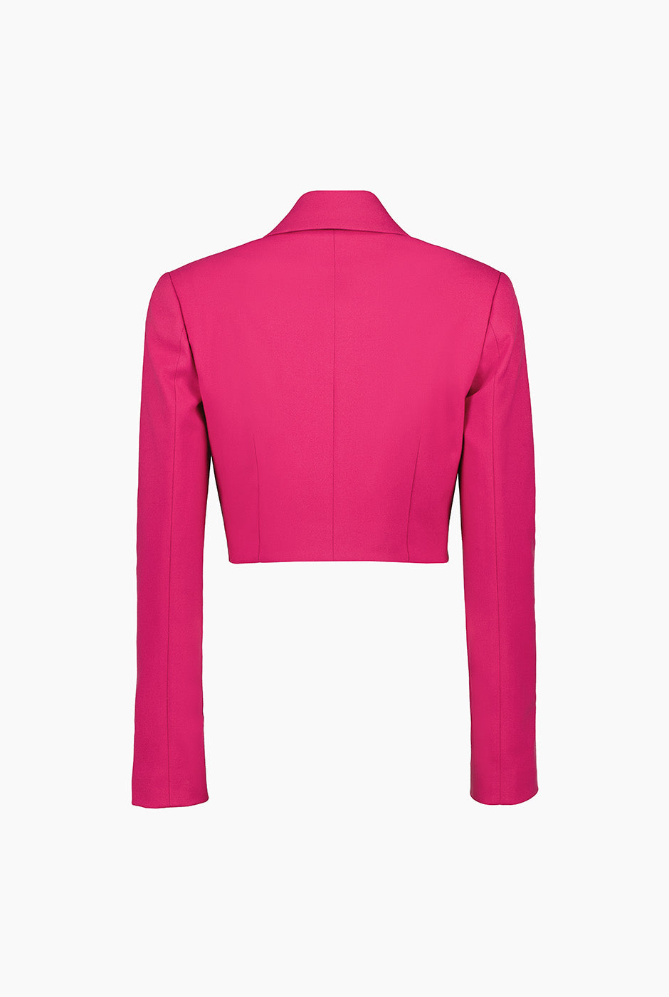 Saco torero rosa con botón frontal y solapa