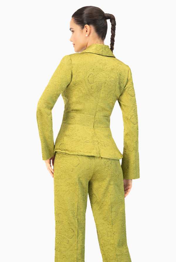 Saco verde sin solapa