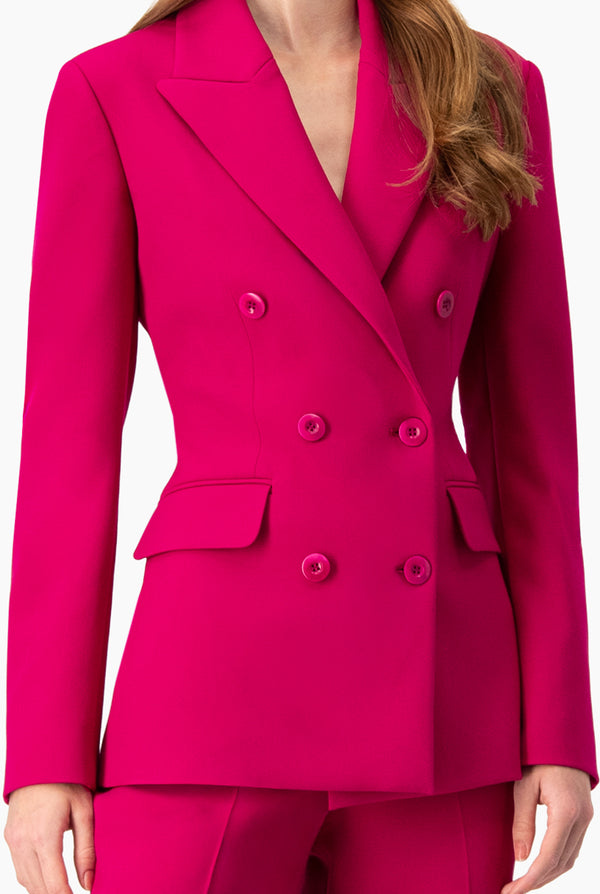 Saco cruzado en tono fucsia