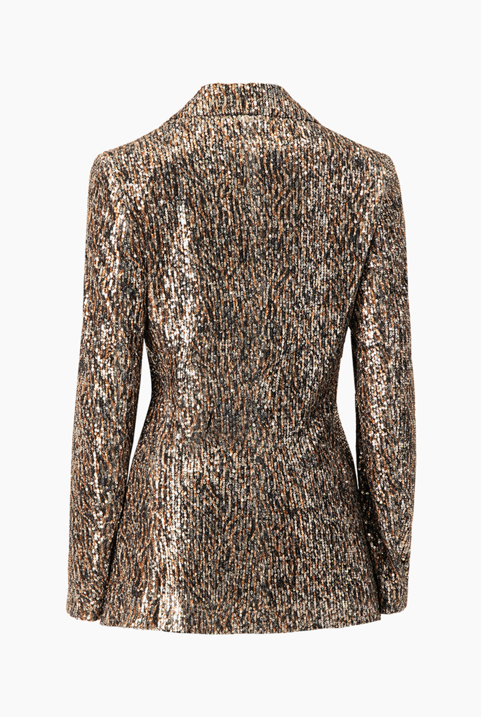 Saco blazer multicolor con lentejuelas y broche frontal