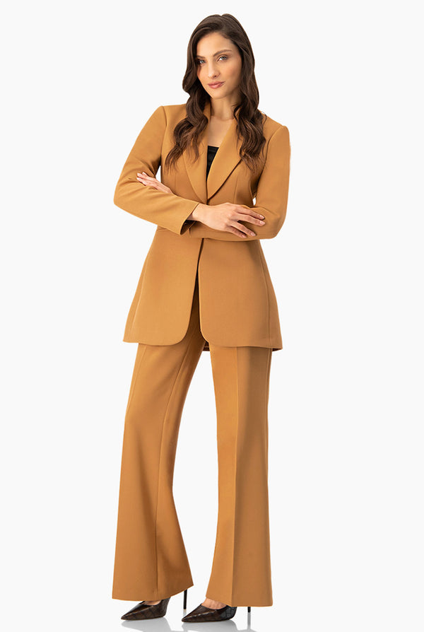 Blazer liso de un boton frontal