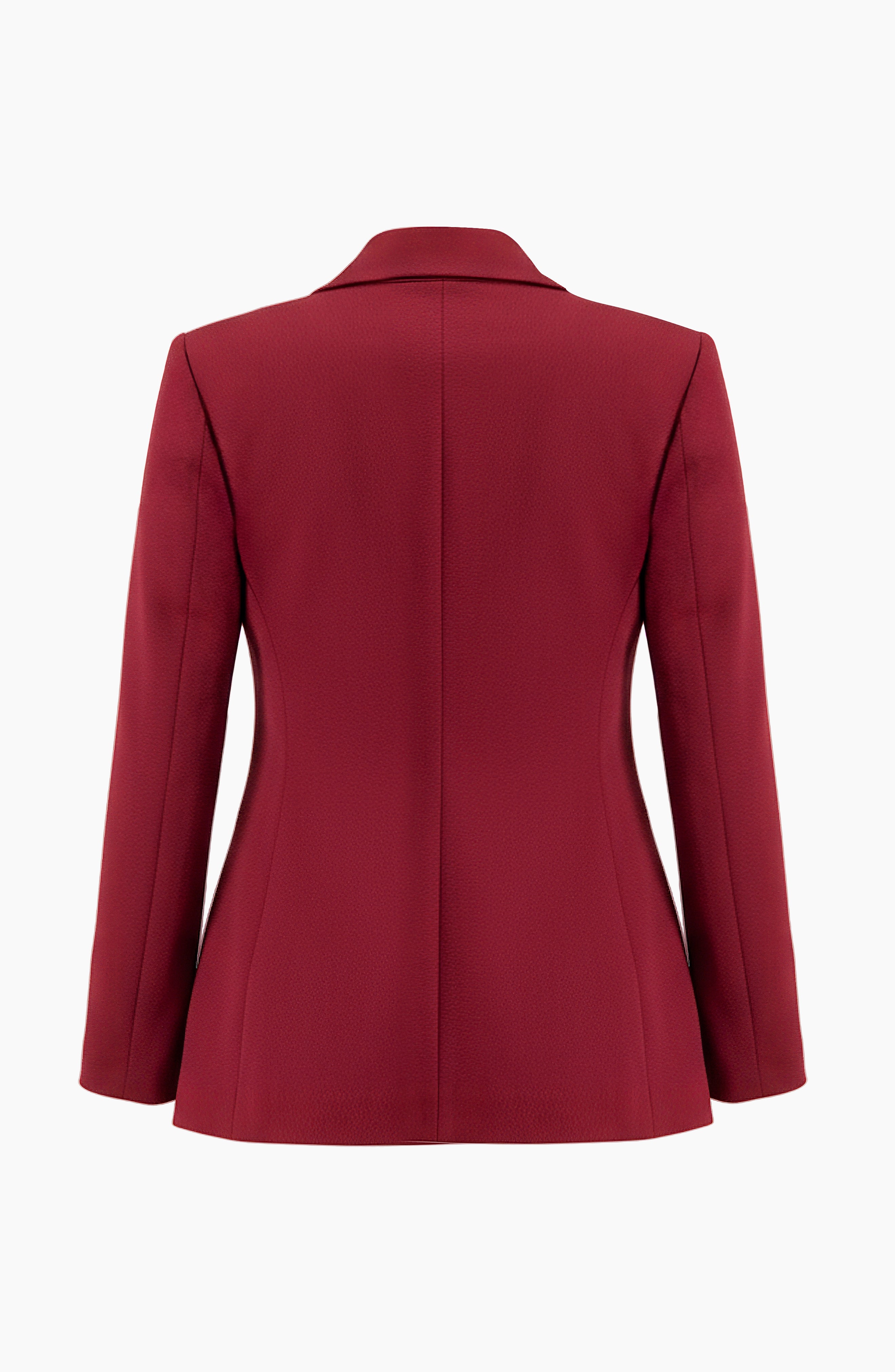 Saco blazer vino sastreado con botón frontal