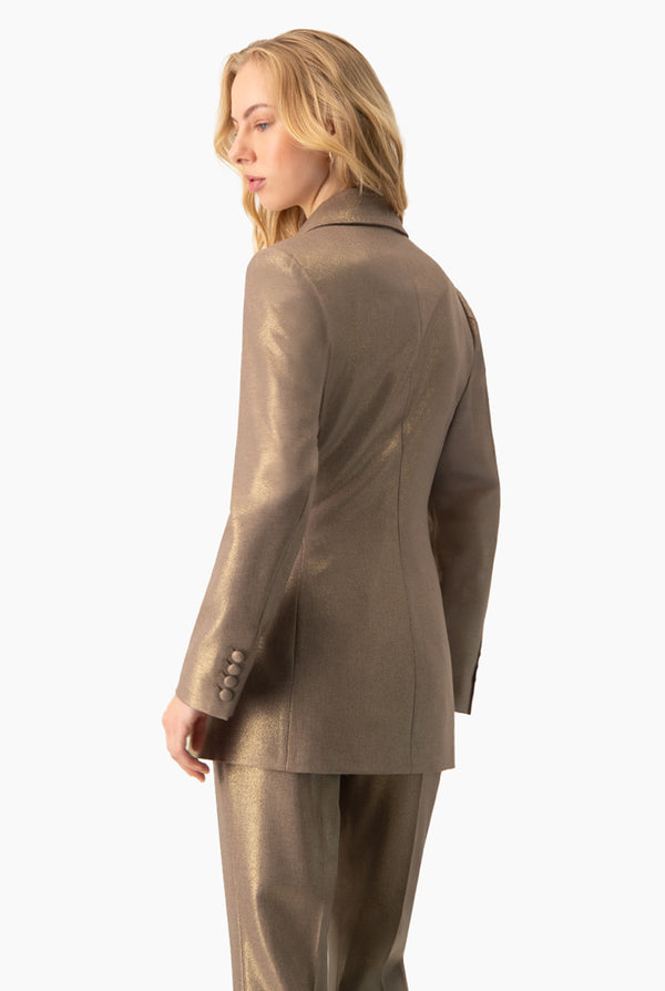 Blazer liso con bolsillos