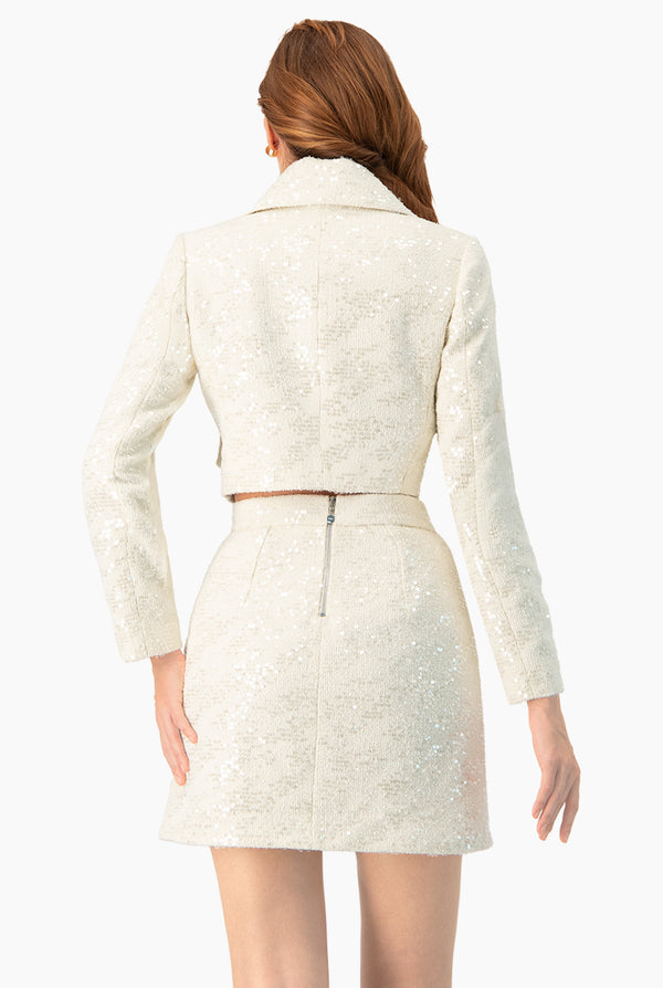 Saco corto con lentejuelas