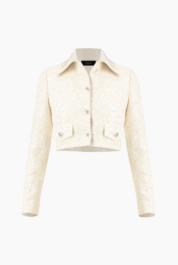 Saco corto con lentejuelas