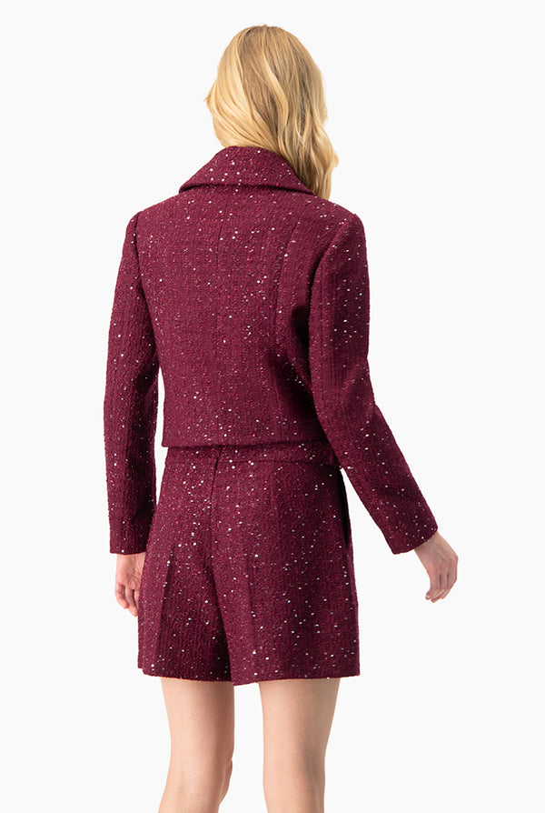 Saco corto cruzado de botones