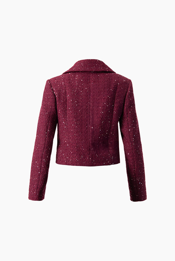 Saco corto cruzado de botones