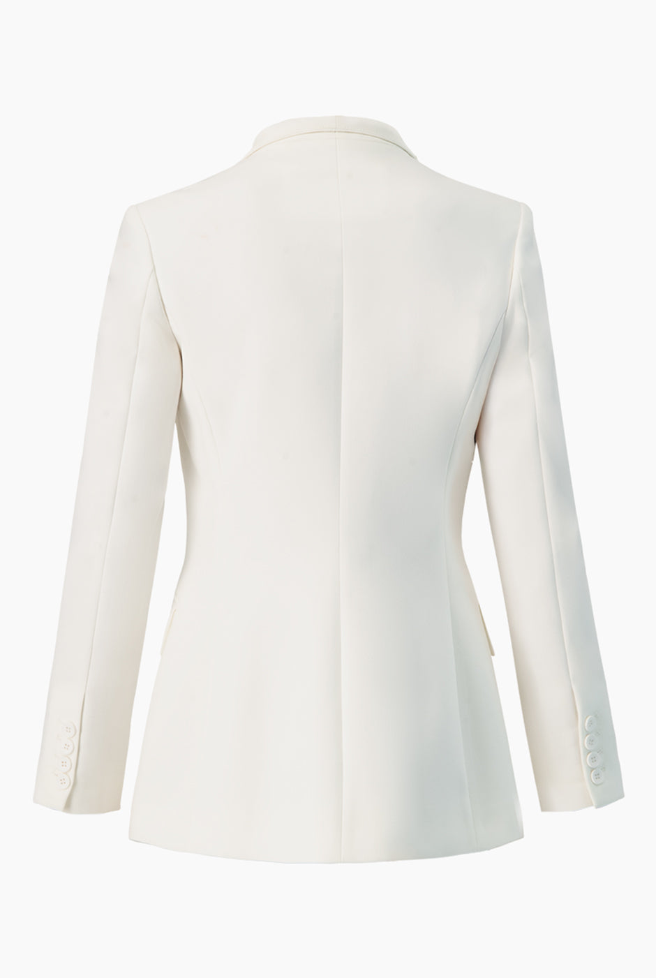Saco blazer marfil de un botón con solapas clásicas