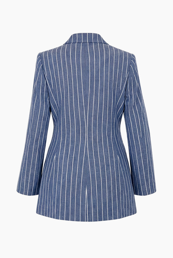 Blazer cruzado de rayas