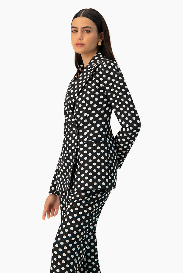 Saco cruzado de doble boton frontal