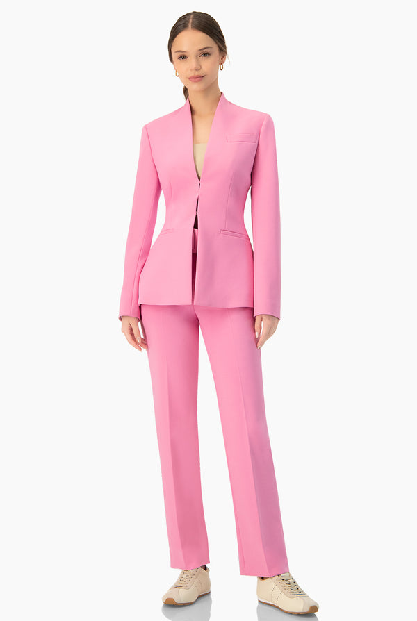 Saco rosa sin solapa