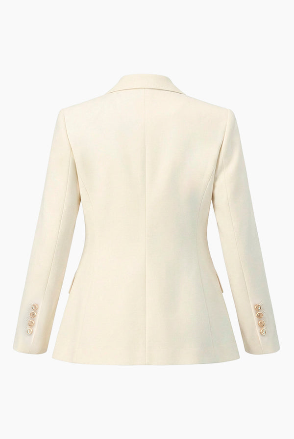 Blazer liso de cruce sencillo