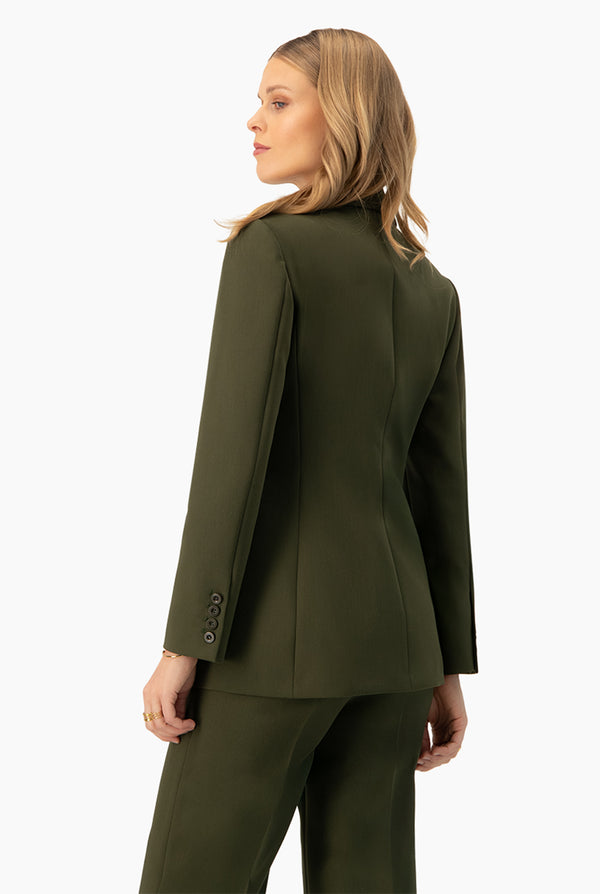 Saco verde de cruce sencillo