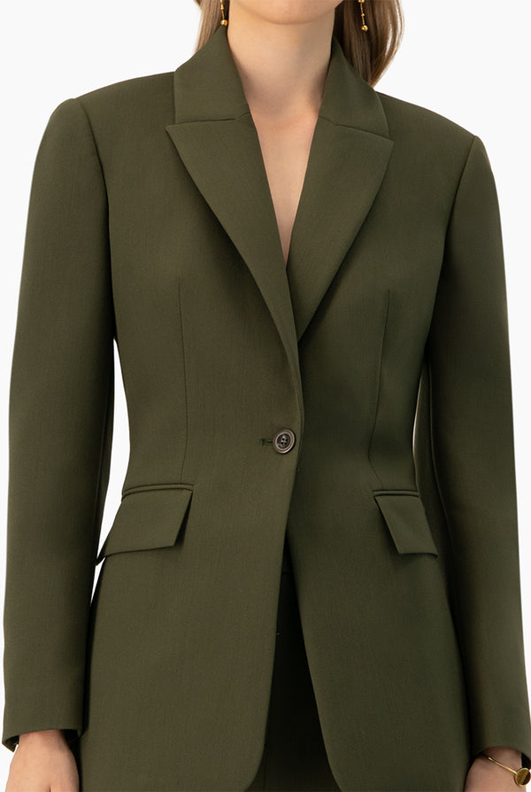 Saco verde de cruce sencillo