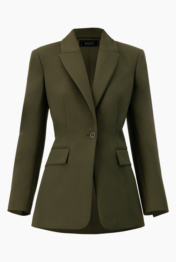 Saco verde de cruce sencillo