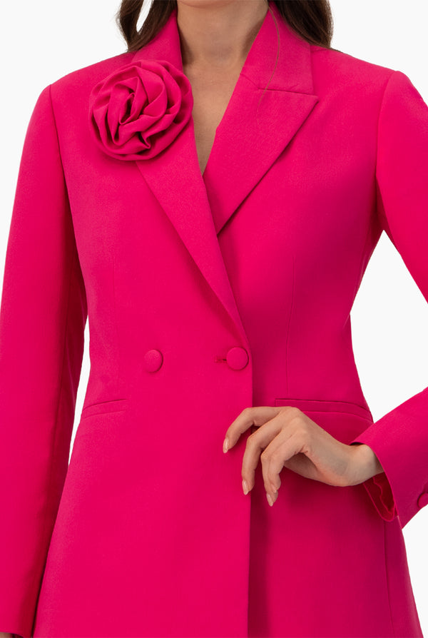 Saco fucsia de doble boton