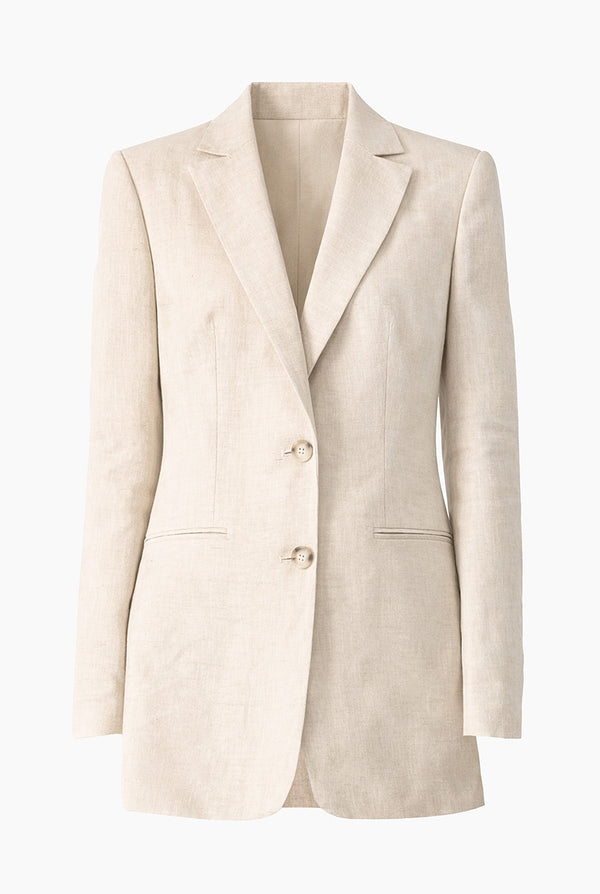 Saco recto con bolsillos