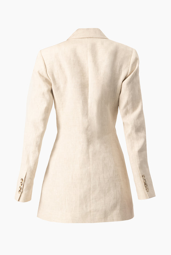 Saco recto con bolsillos