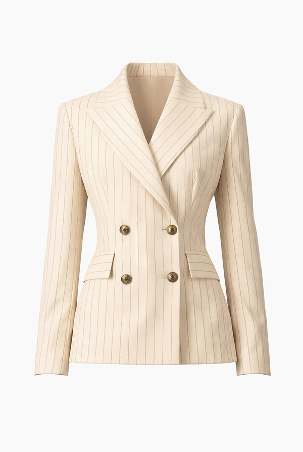 Saco cruzado a rayas