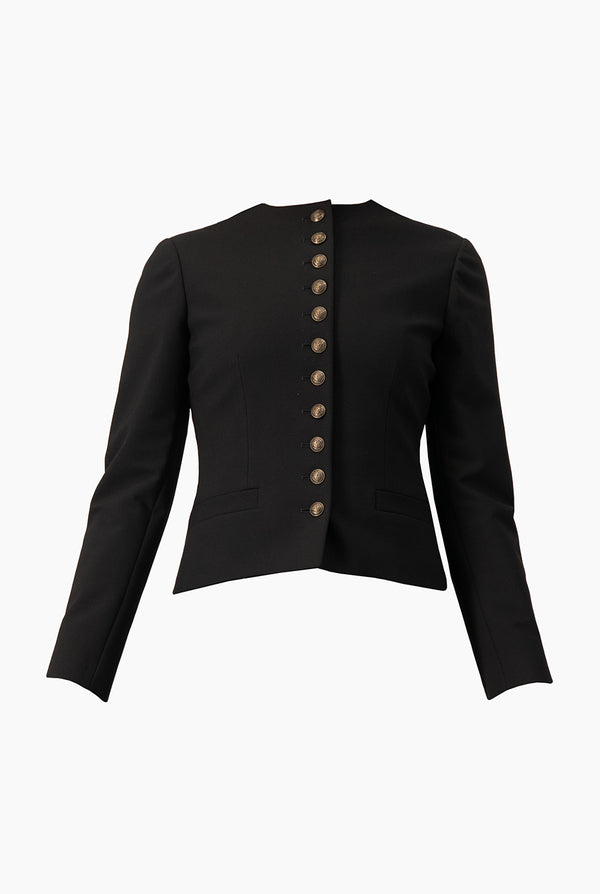 Saco negro con botones