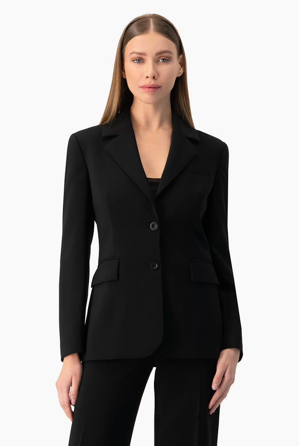 Blazer negro de doble boton