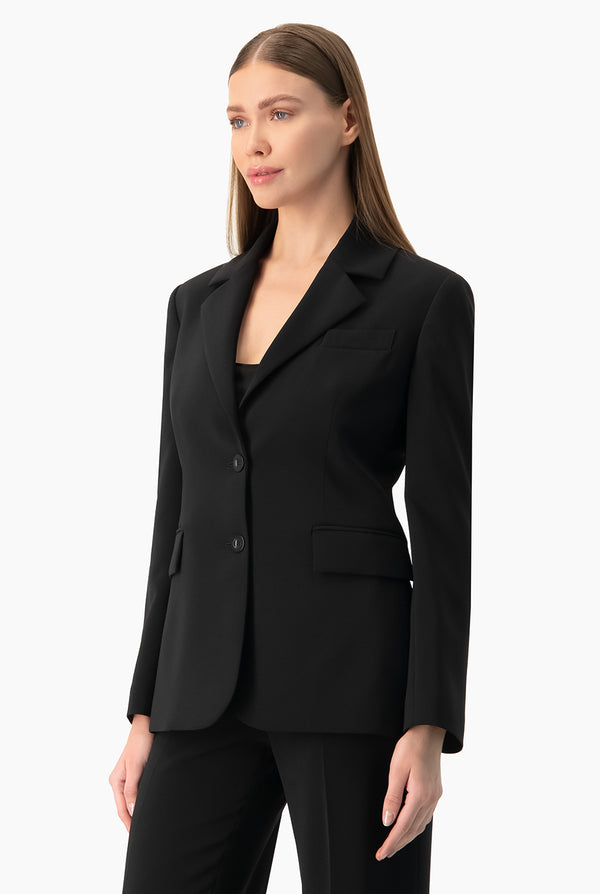 Blazer negro de doble boton