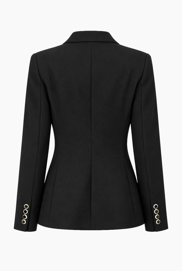 Saco Ivonne negro doble botonadura